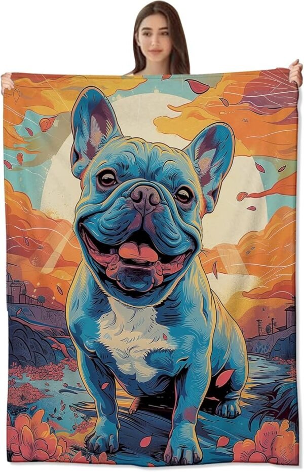 French Bulldog Delight Blanket for Boys Girls Adults