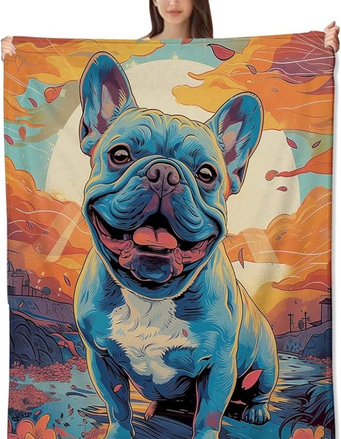 French Bulldog Delight Blanket for Boys Girls Adults